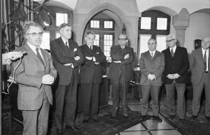 Freiburg: Regierungspräsidium; Ansprache Wirtschaftsminister Baden-Württemberg Dr. Eberle