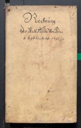IX A 1 - Alte Stadtrechnungen (1696 - 1697)