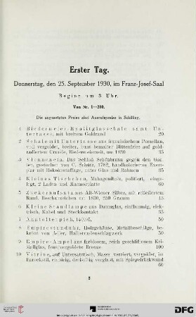Erster Tag (Nr. 1-280)