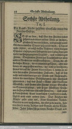 Sechste Abtheilung
