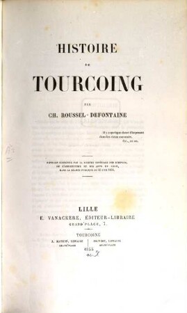 Histoire de Tourcoing