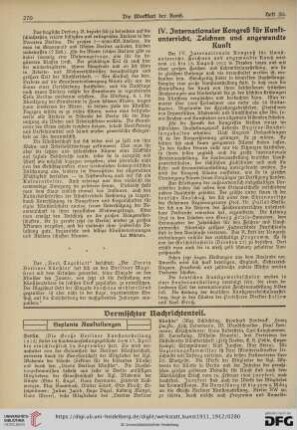 IV. Internationaler Kongress für Kunstunterricht, Zeichnen und angewandte Kunst