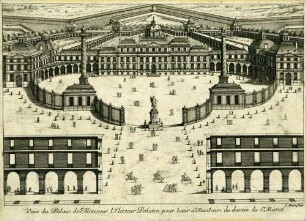 Vue du Palais de Monsieur l'Electeur Palatin pour batir a Manheim du dessein du Sr. Marot