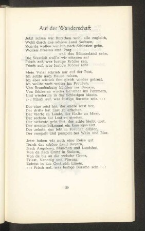 Auf der Wanderschaft