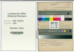 Entnazifizierung Hans Kiemlen , geb. 14.05.1909 (Kaufmann)