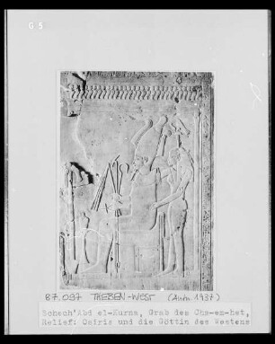 Osiris und die Göttin des Westens
