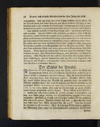 Der Schlus der Parabel.