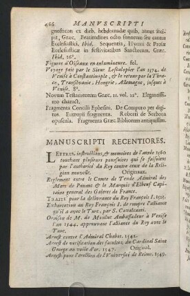 466-521, Manuscripti Recentiores.
