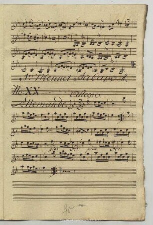 20. Anonymus, Allemande, F-Dur