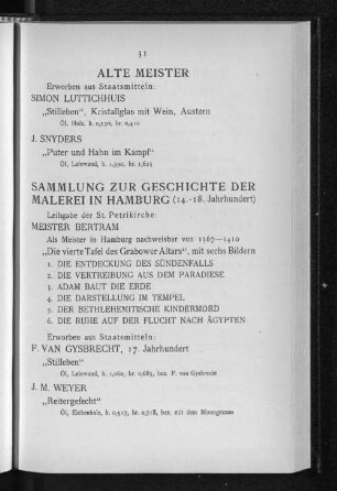 Sammlung zur Geschichte der Malerei in Hamburg