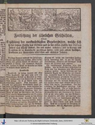 Fortsetzung der jährlichen Geschichten.