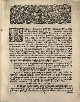 Religiosorum Institutorum Et Ordinum Sanctitas, Antiquitas, Varietas Admiranda : Luculentis Divini Verbi, Juris Sacri & Hist. Eccles. Testimoniis Confirmata, Adversùs Novissimos Errores & Calumnias Vindicata Brevi Dissertatione Canonica