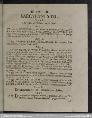 Saeculum XVII.