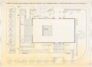 Grünflächen am Verwaltungsgebäude der Mannheimer Versicherungsgesellschaft, Mannheim: Gartenplan 1:100
