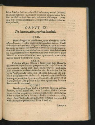 Caput IX. De immortalitate primi hominis.