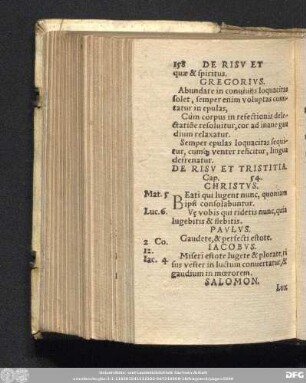 De Risu Et Tristitia. Cap. 54.