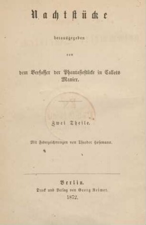 Bd. 5: Nachtstücke : zwei Theile