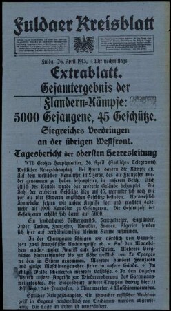 Ausgabe vom Montag, den 26. April 1915.