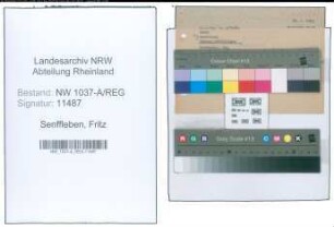 Entnazifizierung Fritz Senffleben , geb. 20.08.1910 (Bauinspektor)