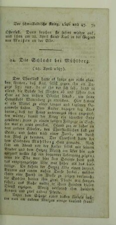 14. Die Schlacht bei Mühlberg. (24. April 1547)