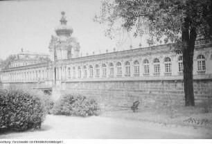 Dresden, Zwinger, Staatliche Kunstsammlungen Dresden, Porzellangalerie (Wiedereröffnung 1. Juli 1952), Juli 1952
