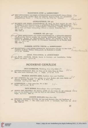 Moderne Gemälde (Nr. 475-561)