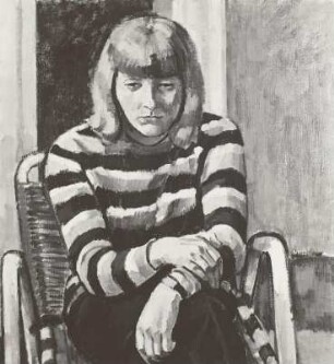 Tina in gestreiftem Pullover
