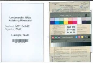 Entnazifizierung Trude Lueniger , geb. 18.10.1911 ()
