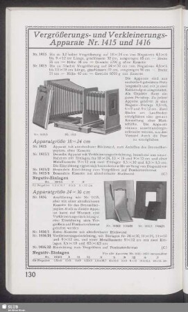 Vergrößerungs- und Verkleinerungs-Apparate Nr. 1415 und 1416