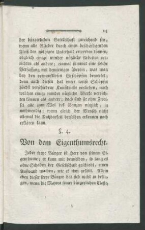 §. 4. Von dem Eigenthumsrecht