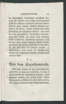 §. 4. Von dem Eigenthumsrecht