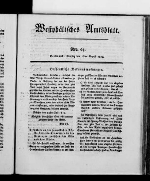 Westphälisches Amtsblatt