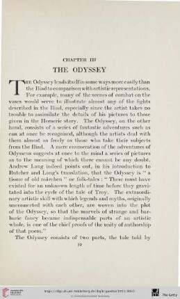 Chapter III: The Odyssey