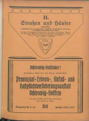 II. Straßen und Häuser von Kiel