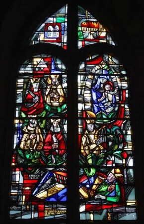 Frankreich. Basse Normandie. Manche. Granville. Kirche Notre Dame de Granville. Kirchenfenster