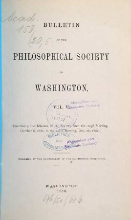 Bulletin. 5. 1881/82 (1883), Okt. - Dez.