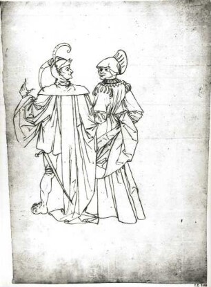 Aus dem Faustzyklus: Mephisto und Frau Marthe im Garten