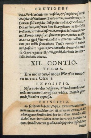 XII. Contio.