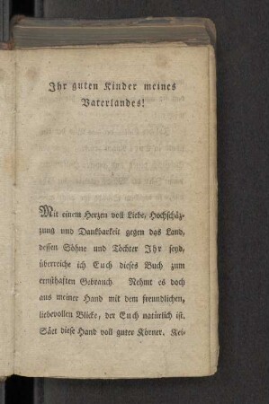 Ihr guten Kinder meines Vaterlandes!