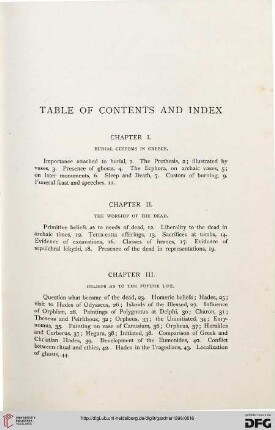 Table of contents and index