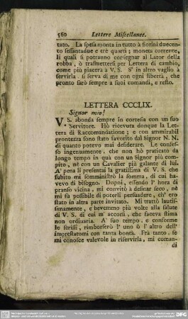 Lettera CCCLIX. Signor mio!