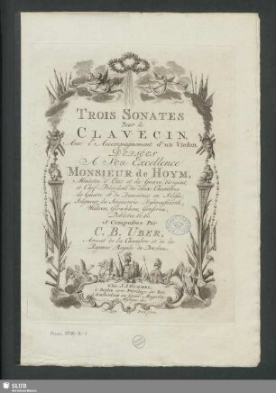 Trois Sonates pour le Clavecin Avec l'Accompagnement d'un Violon