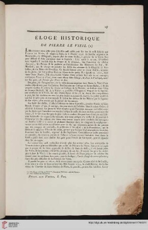 Éloge historique