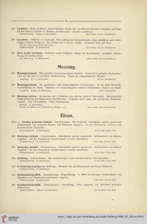 Messing (Nr. 248-250)