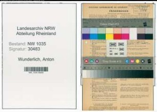Entnazifizierung Anton Wunderlich , geb. 24.12.1898 (Feuerwehrmann)
