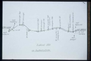 Württ. Teil der Kraichgaubahn als Stadtbahnstrecke im J. 2005