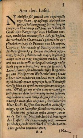 Hollands Opkomst oft Bedenkingen op de schaadelike Schriften, genaamt Grafelyke Regeninge en Interest van Holland