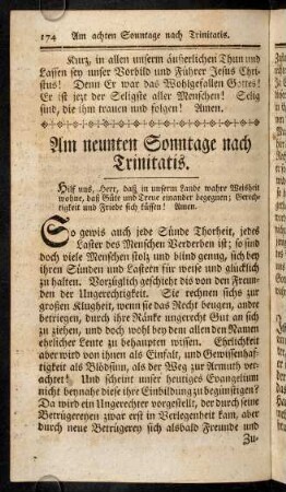 174-194, Am neunten Sonntage nach Trinitatis.