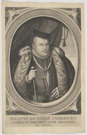Bildnis von Philippus Hassiae Landgravius