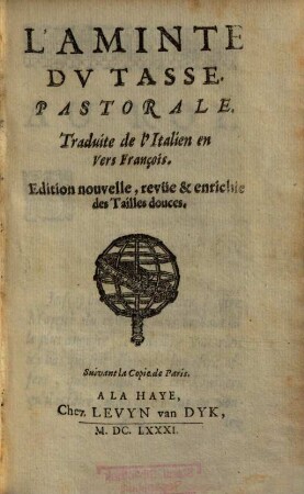 L' Aminte du Tasse, pastorale